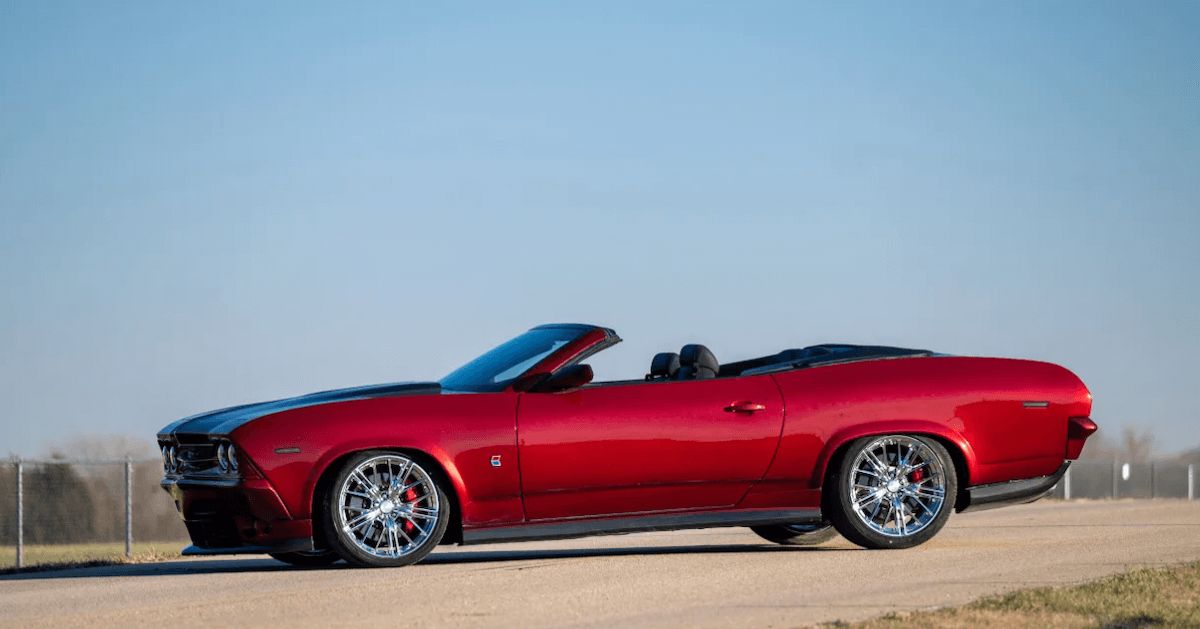 Candy Red Retro Vision Design A69 Chevelle top down