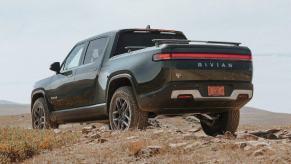 A Rivian R1T electric truck evokes feelings of Walden when it comes to off-roading
