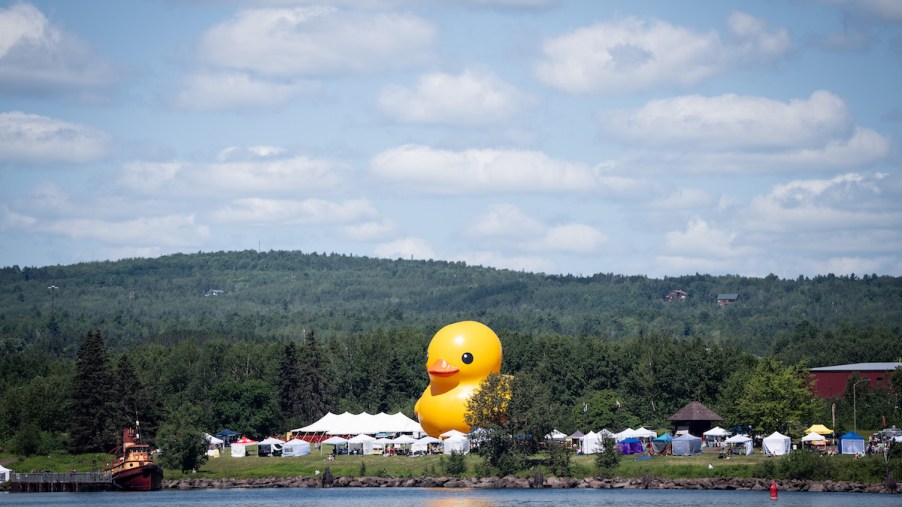 Giant rubber duck. Is this Jeep ducking?