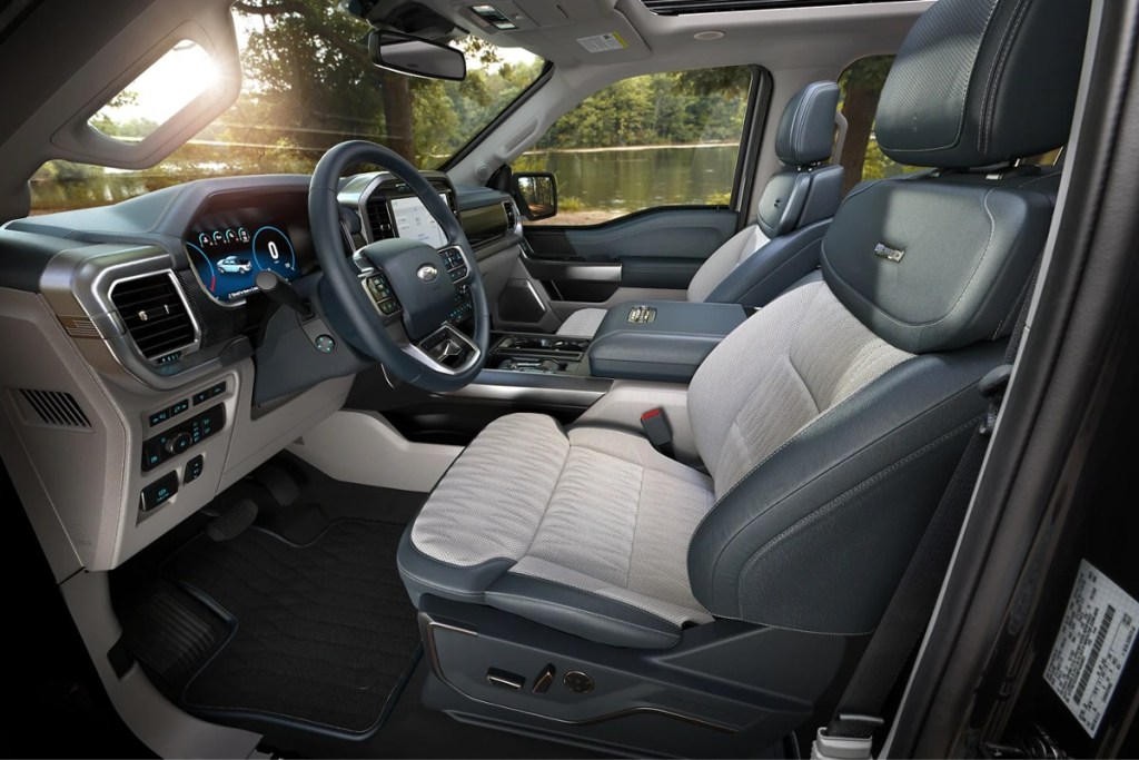 Seats in 2023 Ford F-150, best-selling pickup truck that lost its IIHS Top Safety Pick award