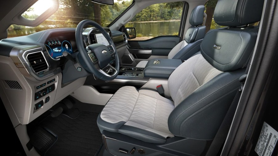 Seats in 2023 Ford F-150, best-selling pickup truck that lost its IIHS Top Safety Pick award