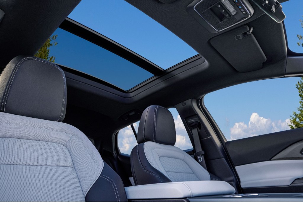 Sunroof in electric 2024 Chevy Equinox EV, most affordable new compact SUV after EV tax credit