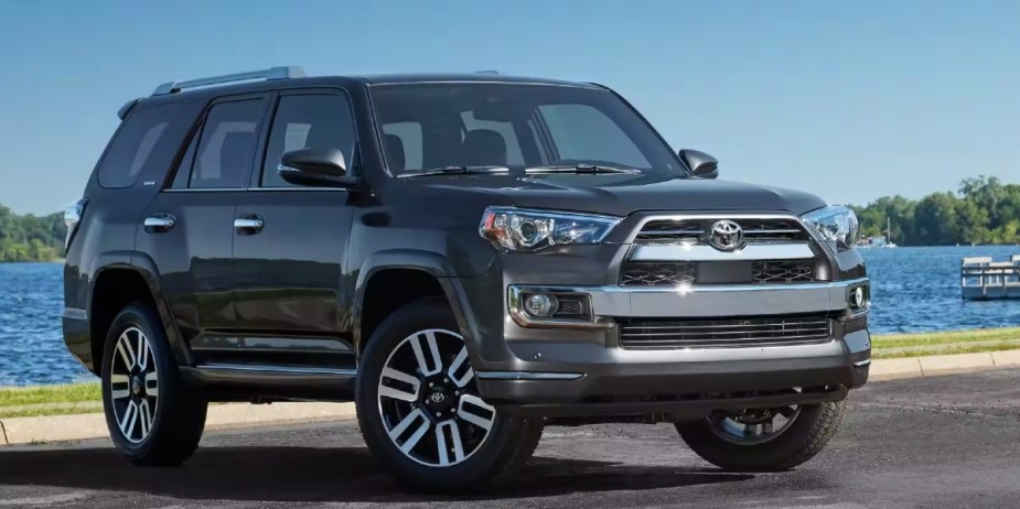 A gray 2023 Toyota 4Runner midsize SUV is parked. 