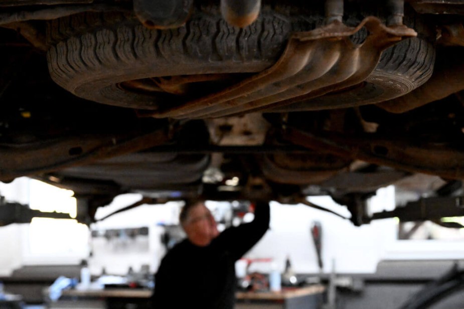 A truck is getting an oil change, could synthetic oil be better than regular?