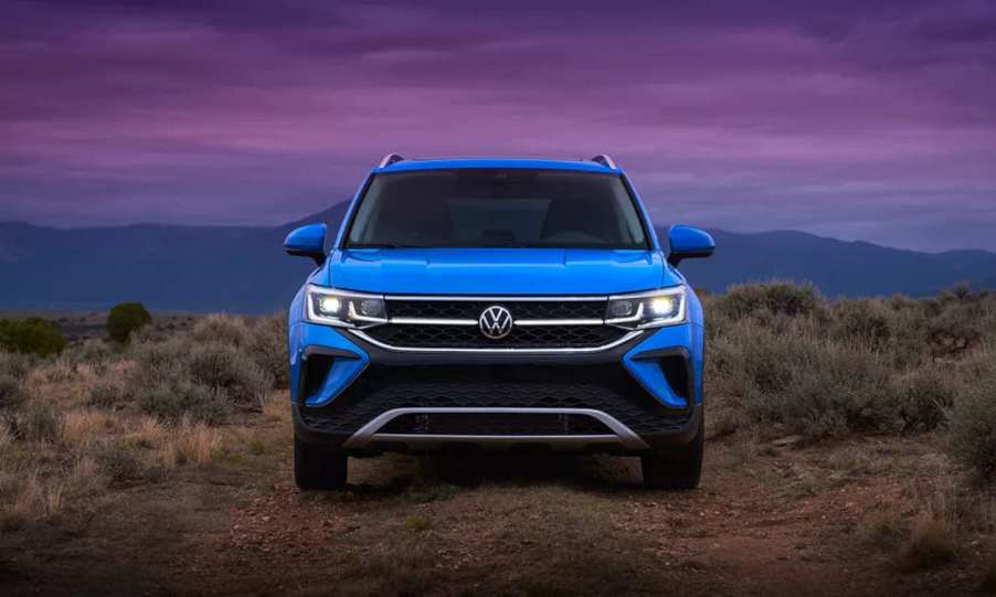 The 2023 Volkswagen Taos SUV at sunset