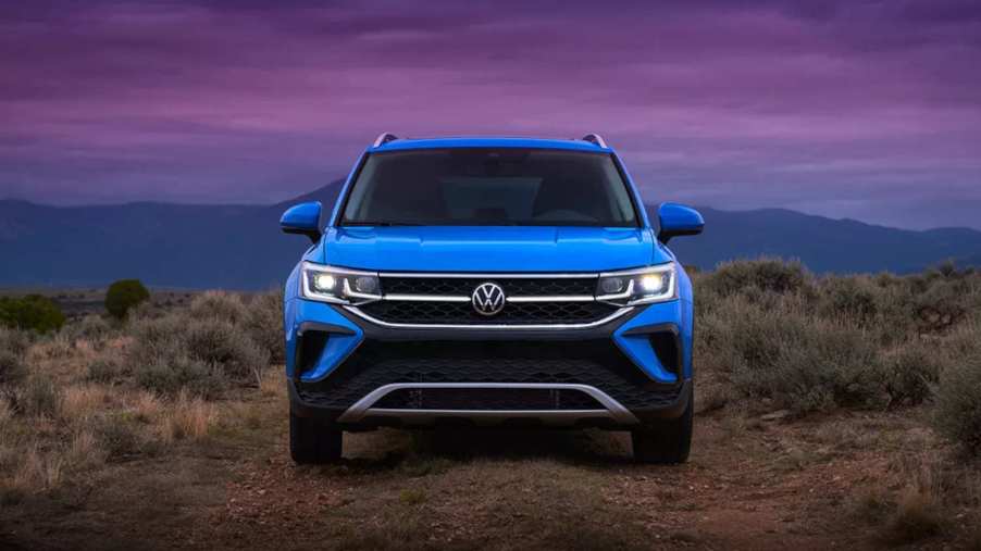 The 2023 Volkswagen Taos SUV at sunset