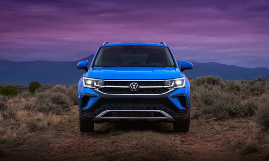 The 2023 Volkswagen Taos SUV at sunset