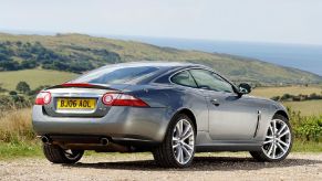 An X150 Jaguar XK shows off its rear-end shape, which it shares with less-cheap XKRs and Aston Martins.