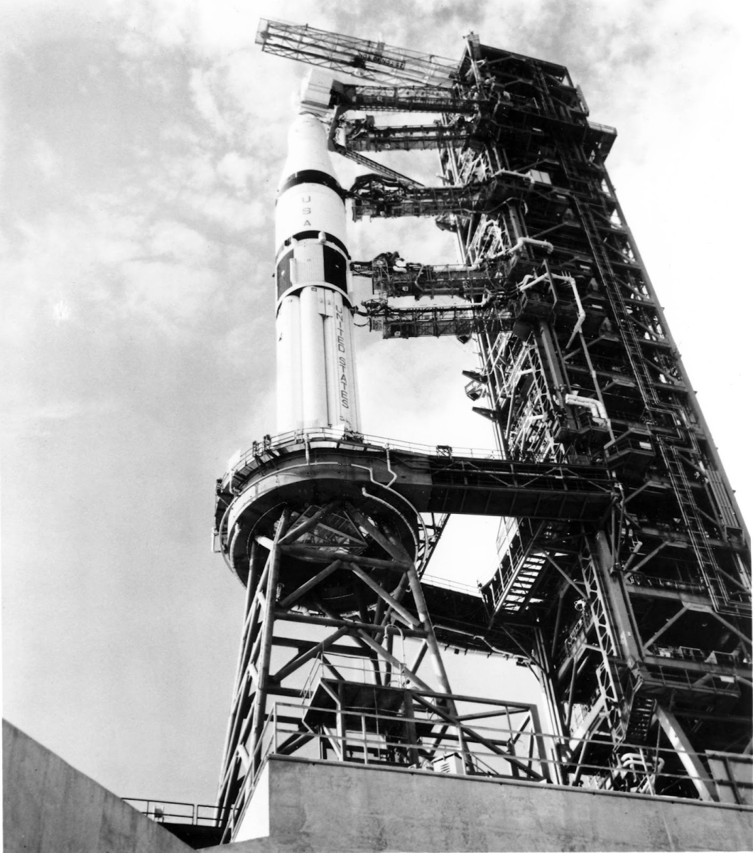 Saturn V rocket, partially built by The Chrysler Aerospace program, which came before SpaceX