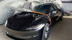Leaked image of what may be an updated Tesla Model 3