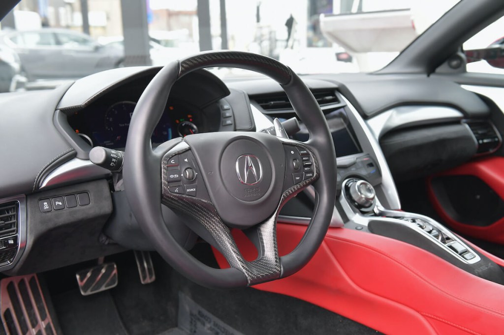 The interior view of the USDM Acura NSX