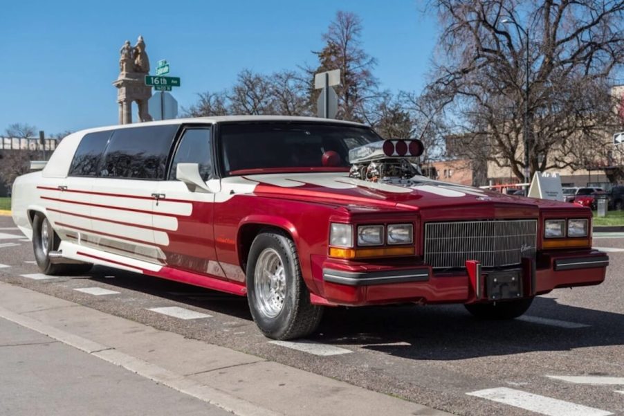A 1981 Cadillac Fleetwood Limousine Drag car