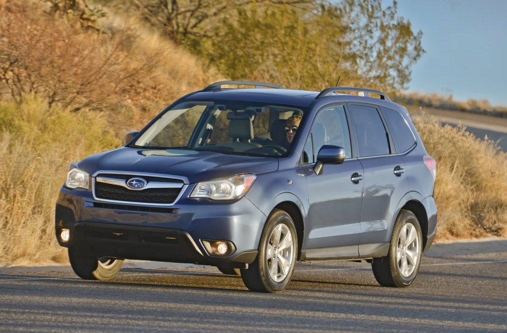 The 2014 Subaru Forester on the road