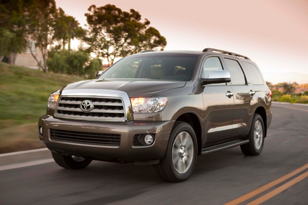 The 2018 Toyota Sequoia on the road 