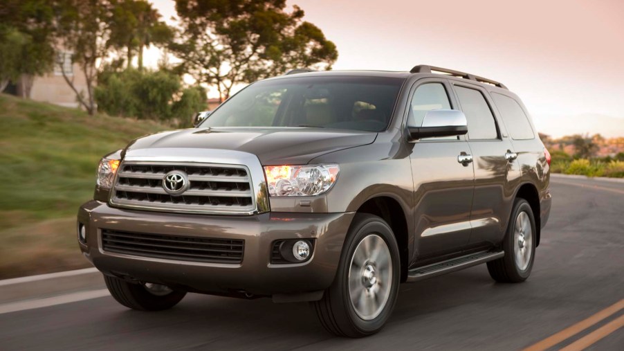 The 2018 Toyota Sequoia on the road