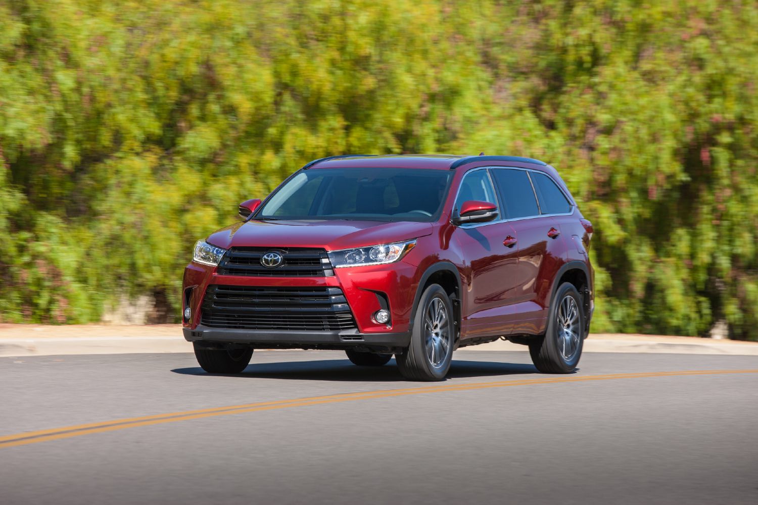2018 Toyota RAV4 in red.