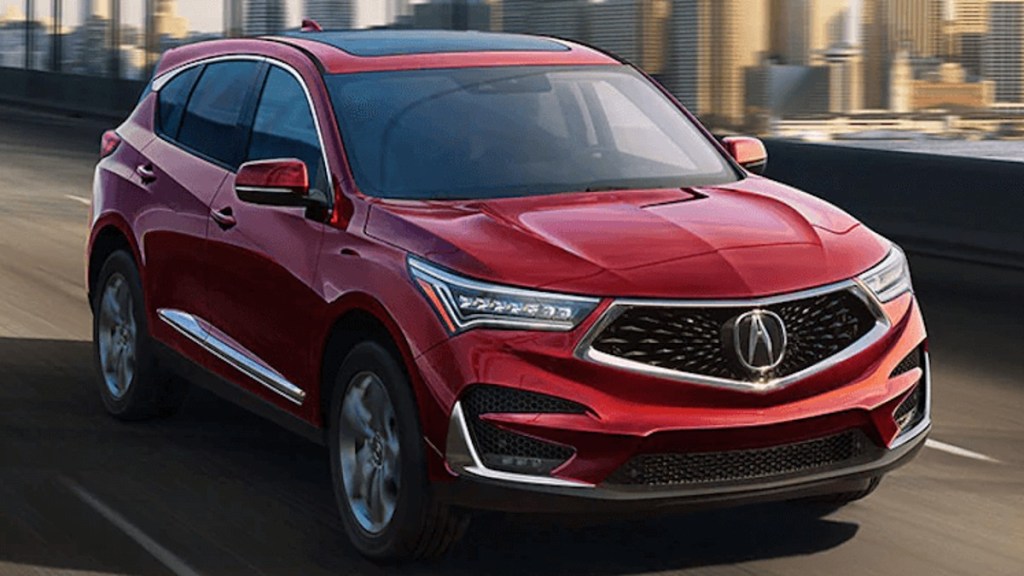 Red 2020 Acura RDX Compact Luxury SUV with very few common problems