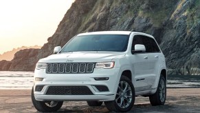 The 2020 Jeep Grand Cherokee on the beach