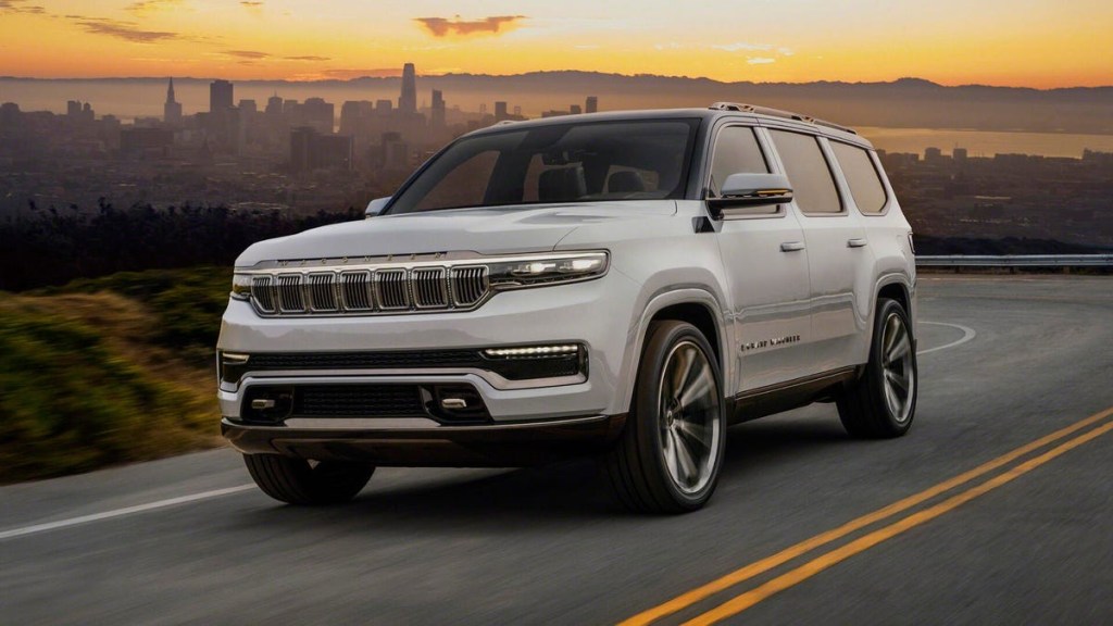 White 2022 Jeep Grand Wagoneer SUV - This large SUV is one of the best luxury models of 2022
