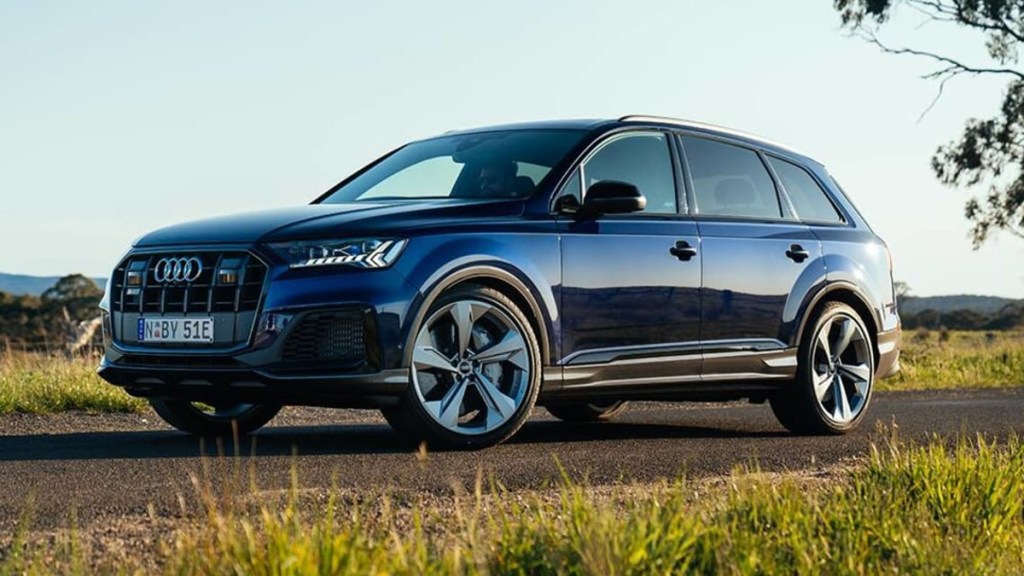Blue 2023 Audi SQ7 SUV - Does this look like a sporty SUV; it is