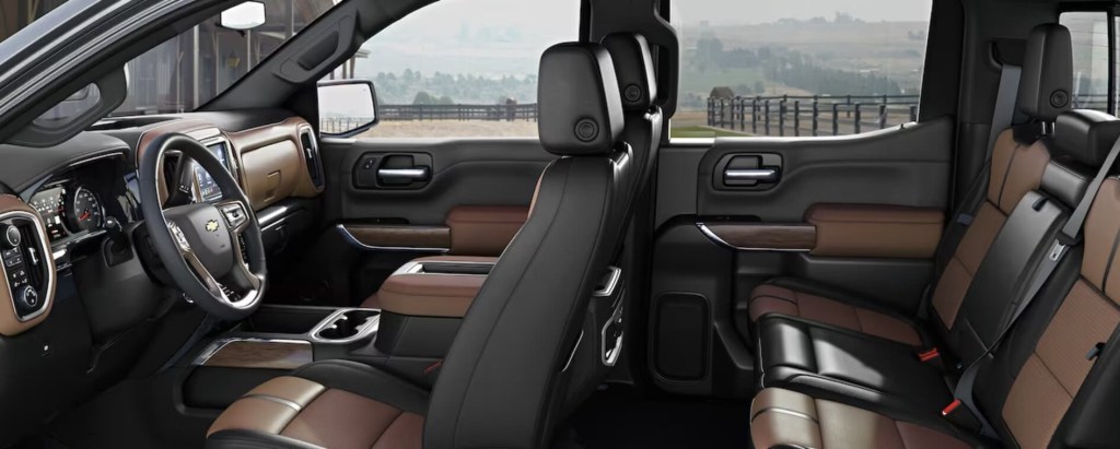 2023 Chevy Silverado 1500 interior from the side 
