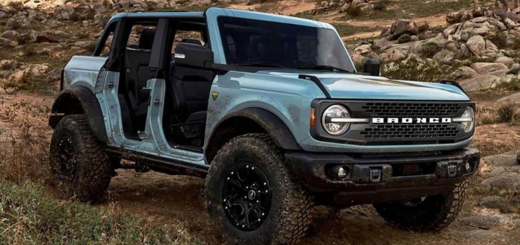 Blue 2023 Ford Bronco off-road