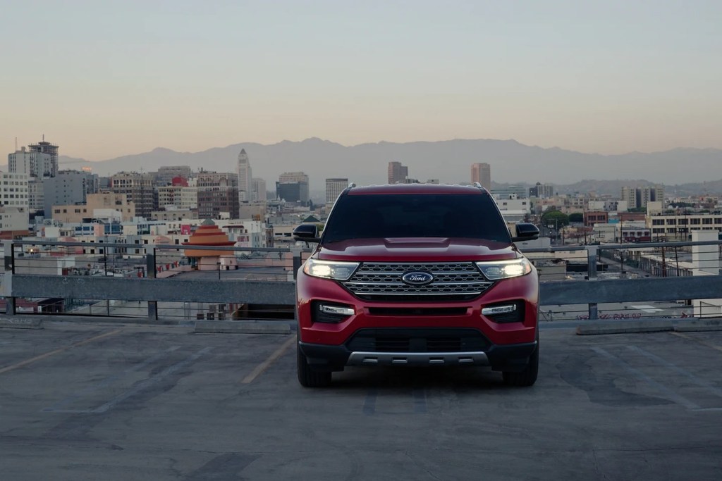 2023 Ford Explorer in red 