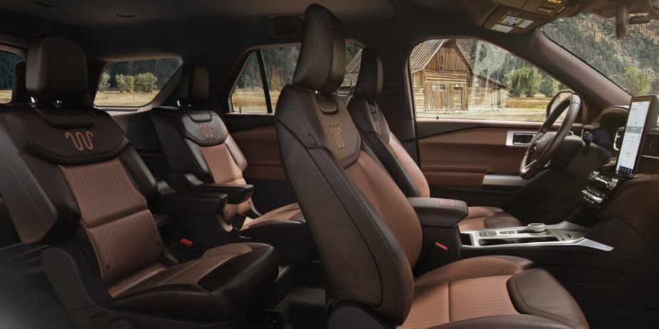 The 2023 Ford Explorer King Ranch interior