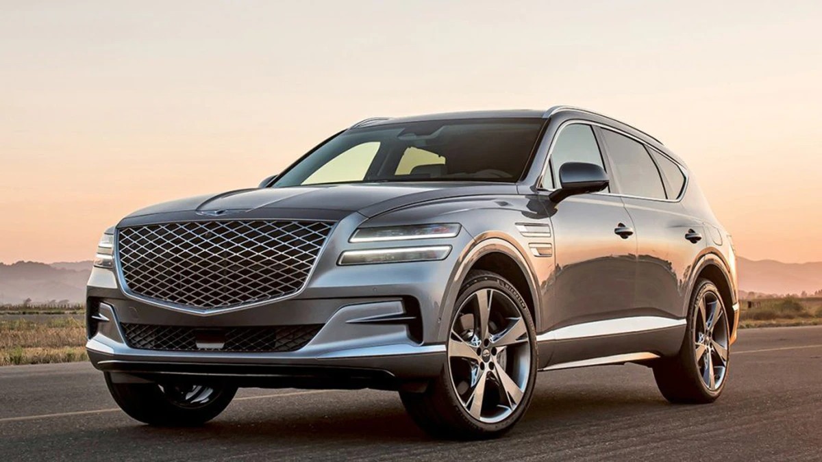 Silver 2023 Genesis GV80 luxury SUV - This might be the best midsize luxury SUV offered.