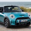 Teal 2023 Mini Convertible at the beach - This little car faces the fewest projected safety recalls