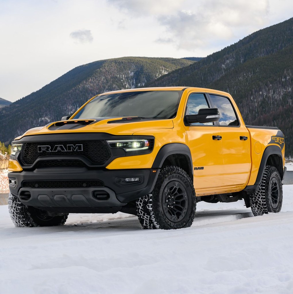 The 2023 Ram Rebel Havoc Edition off-roading in snow