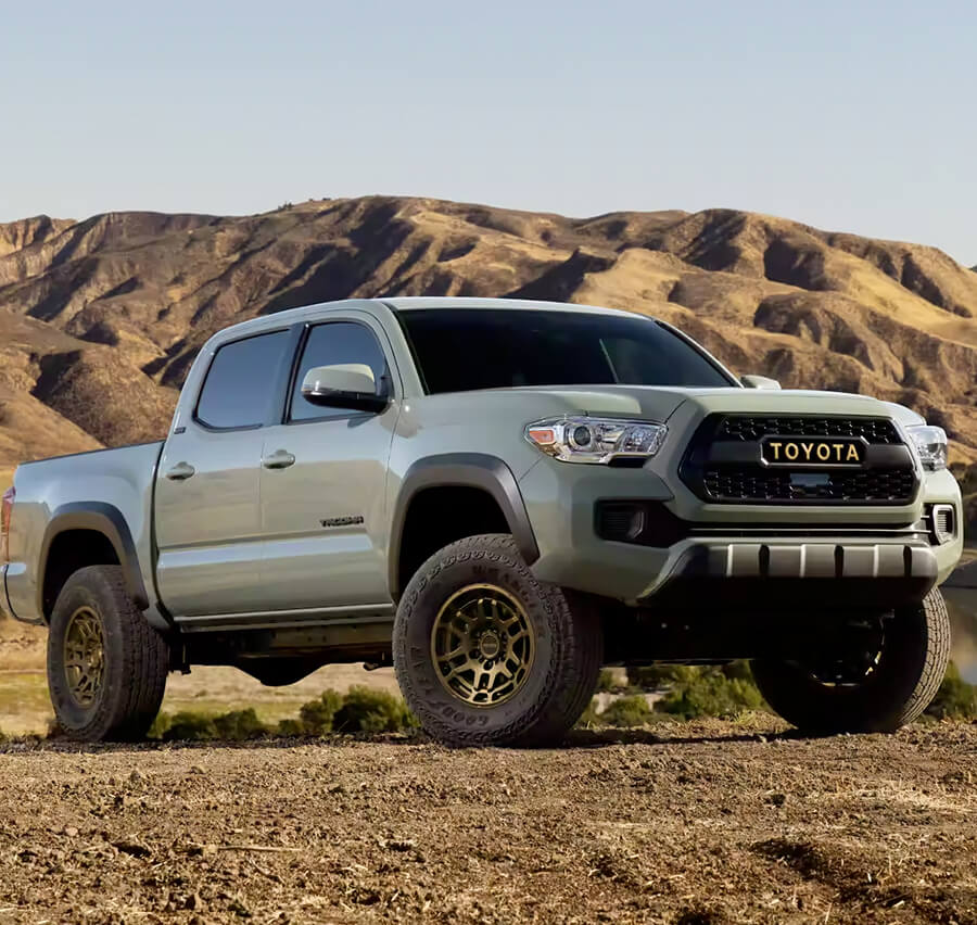 The 2023 Toyota Tacoma off-roading in the wild 