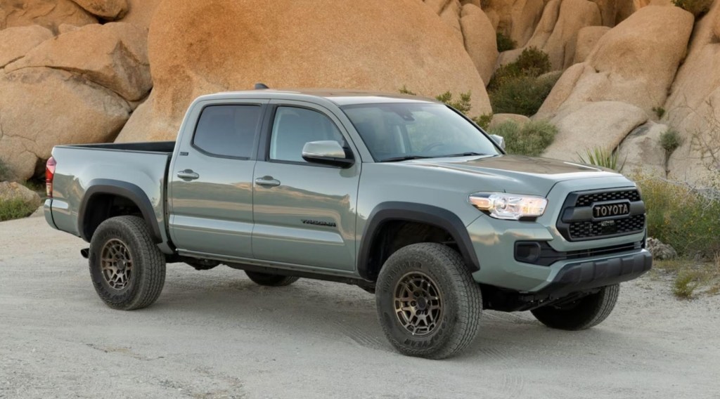 The 2023 Toyota Tacoma off-roading in sandy conditions