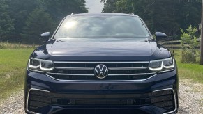 The 2023 Volkswagen Tiguan SEL R-Line on a gravel road