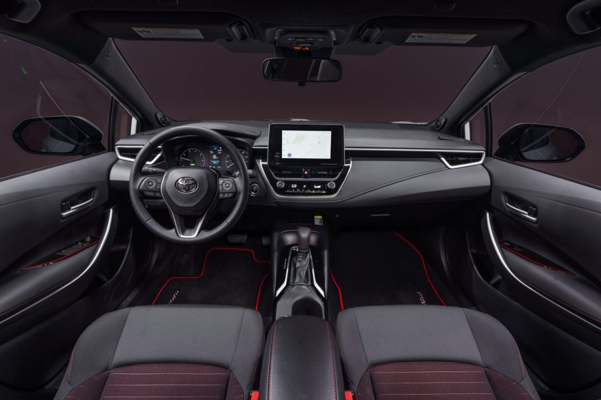 Interior of the Toyota Corollla Hybrid