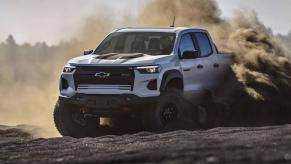 The 2024 Chevy Colorado ZR2 Bison off-roading through sand