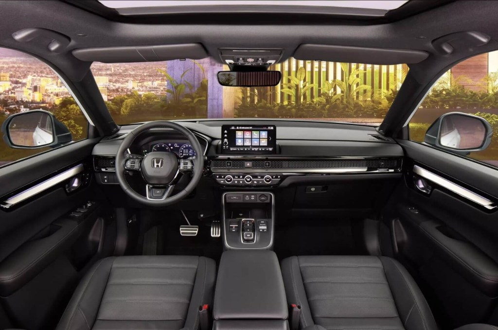 The 2024 Honda CR-V PHEV interior with the dash 