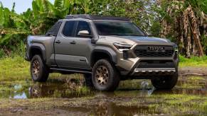The 2024 Toyota Tacoma off-roading in a swamp