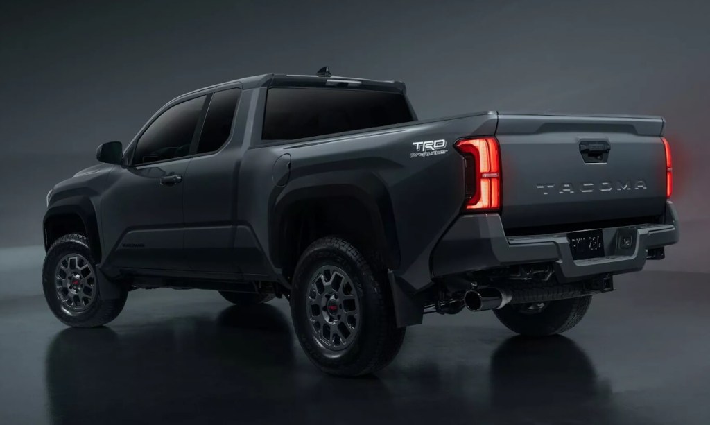 2024 Toyota Tacoma TRD PreRunner on a grey background