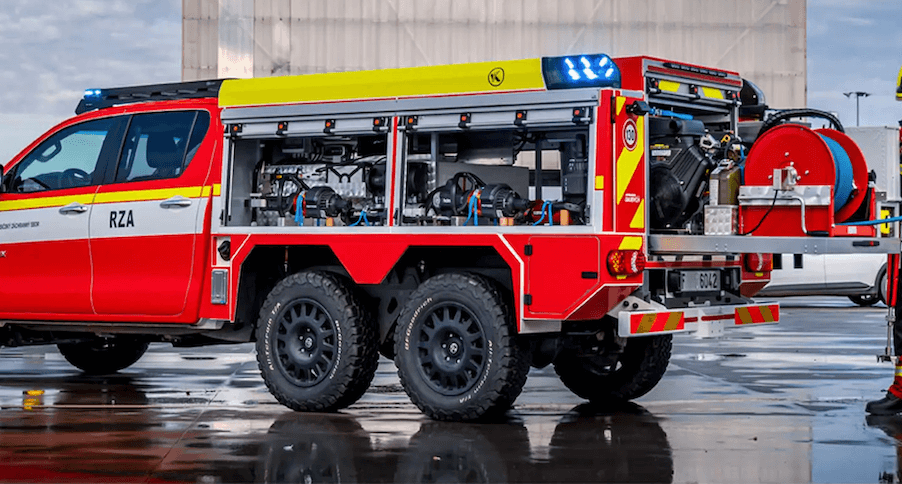 6x6 Firetruck made from a 6x6 Toyota Hilux