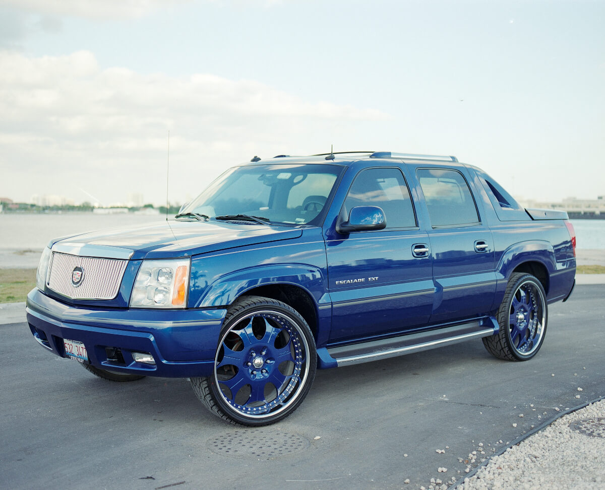 A Cadillac Escalade EXT owned by Dwyane Wade is a luxury-branded truck.