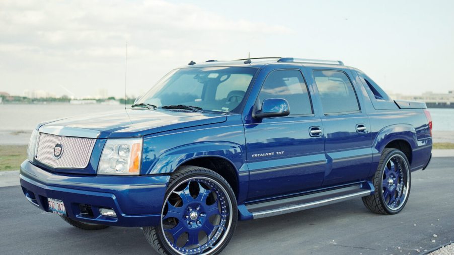 A Cadillac Escalade EXT owned by Dwyane Wade is a luxury-branded truck.