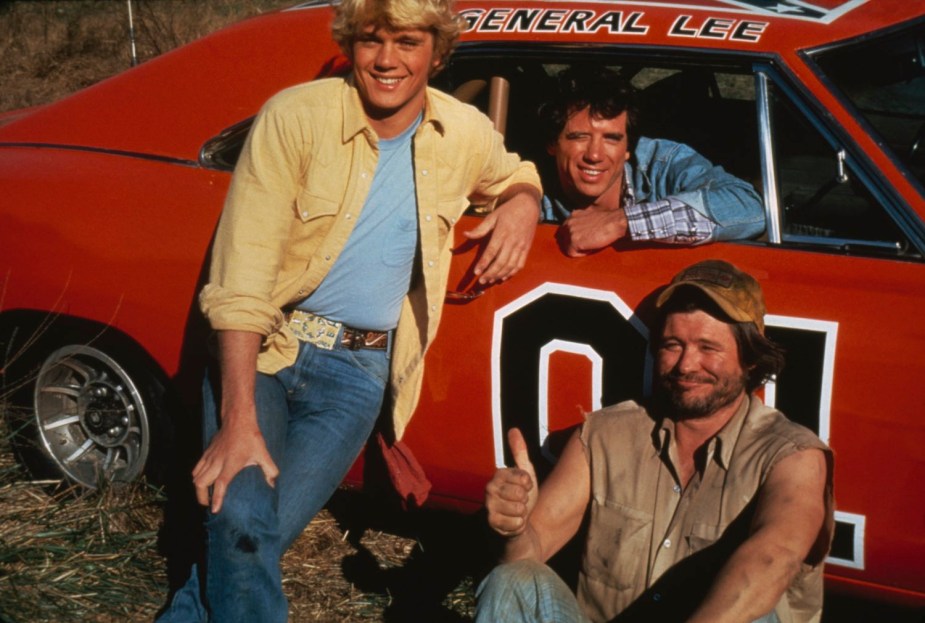 Cast of the Dukes of Hazzard TV show, famous for jumping cars off rollback trucks.