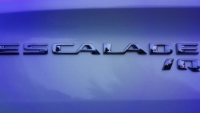 The Cadillac Escalade IQ logo.