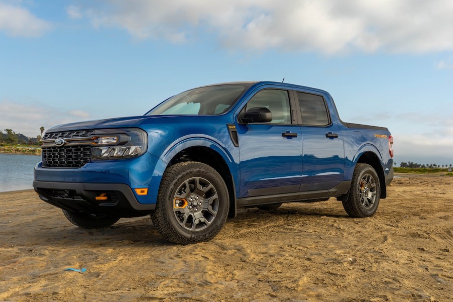Ford Maverick Tremor parked in the sand
