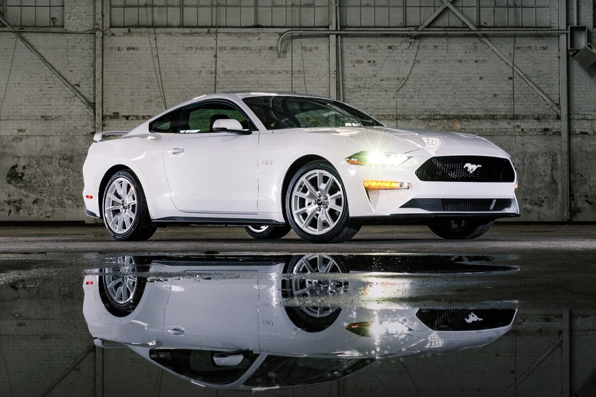 A 2023 Mustang shows off its GT styling.