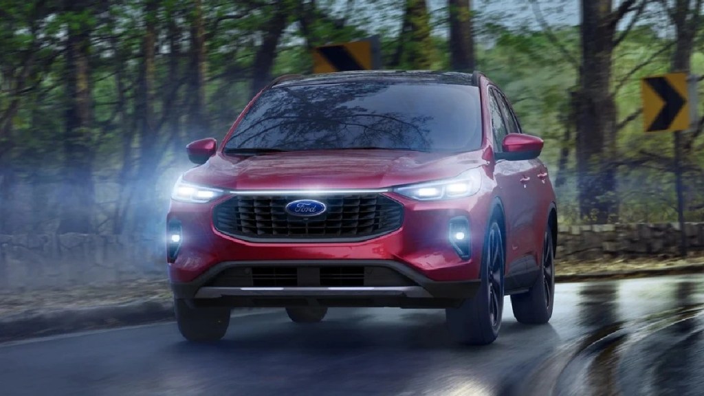 Front view of red 2023 Ford Escape compact SUV