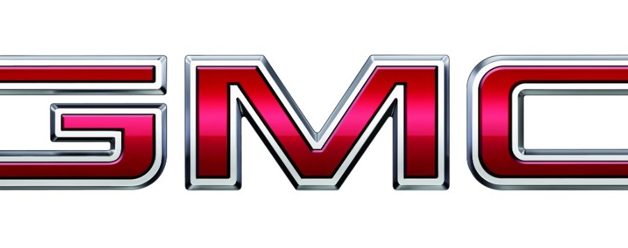 A GMC logo set against a white background.