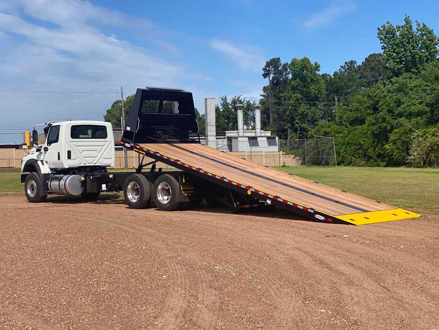 A new rollback truck, like the one a Georgia driver jumped their car over.