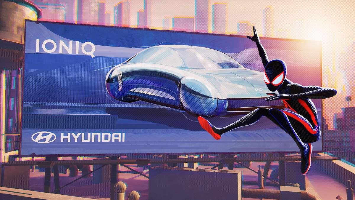 Hyundai concept car in 'Spider-Man Across the Spider-Verse'